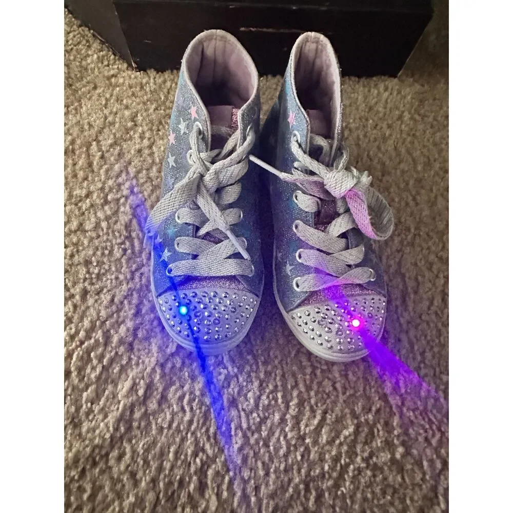 Sketchers Twinkle Toes Light-Up High Top Girl Sneakers Size 11
